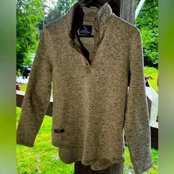 Simply Southern Cozy 3/4 Snap Pullover Heathered Gray Womens Sz M - Picture 1 of 4